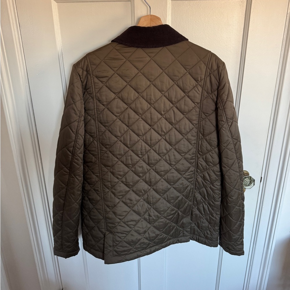 Barbour Men’s Fortnum Quilted Jacket in Olive - Size Large - Picture 2 of 6